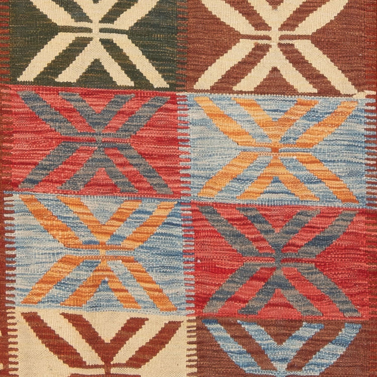 Kelim Teppich - Splash - 204 x 158 cm - mehrfarbig