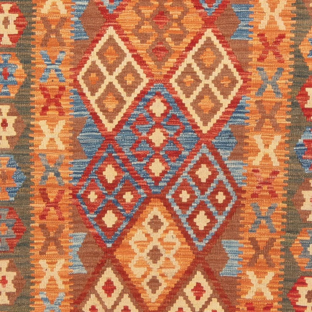 Läufer Kelim - Splash - 206 x 104 cm - mehrfarbig