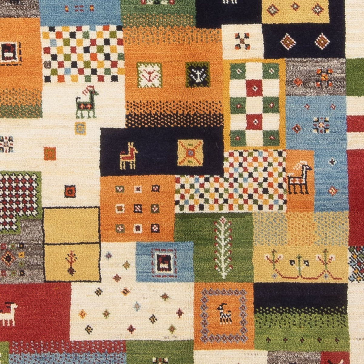 Gabbeh Teppich - Perser - 197 x 149 cm - mehrfarbig