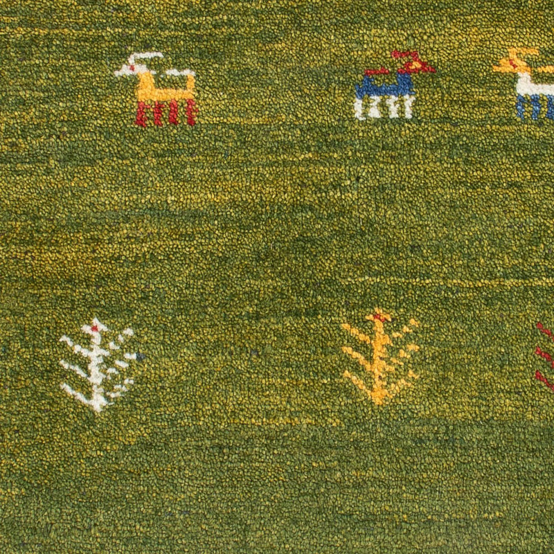 Gabbeh Teppich - Perser - 86 x 58 cm - grün