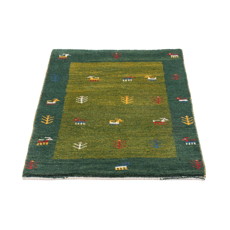 Gabbeh Teppich - Perser - 86 x 58 cm - grün