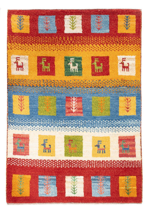 Gabbeh Teppich - Perser - 87 x 61 cm - mehrfarbig