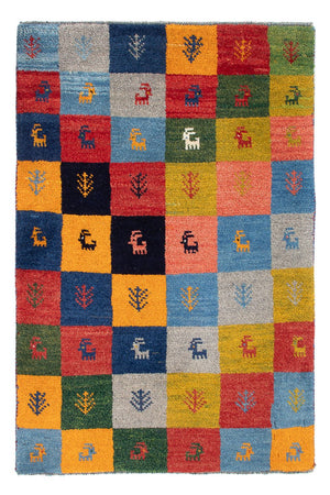 Gabbeh Teppich - Perser - 90 x 63 cm - mehrfarbig