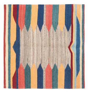 Kelim Teppich - Oriental quadratisch  - 128 x 125 cm - minzgrün