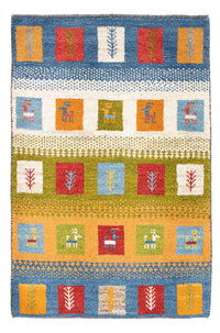 Tapis Gabbeh - Persan - 90 x 60 cm - multicolore