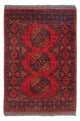Afghan Teppich - 136 x 82 cm - rot