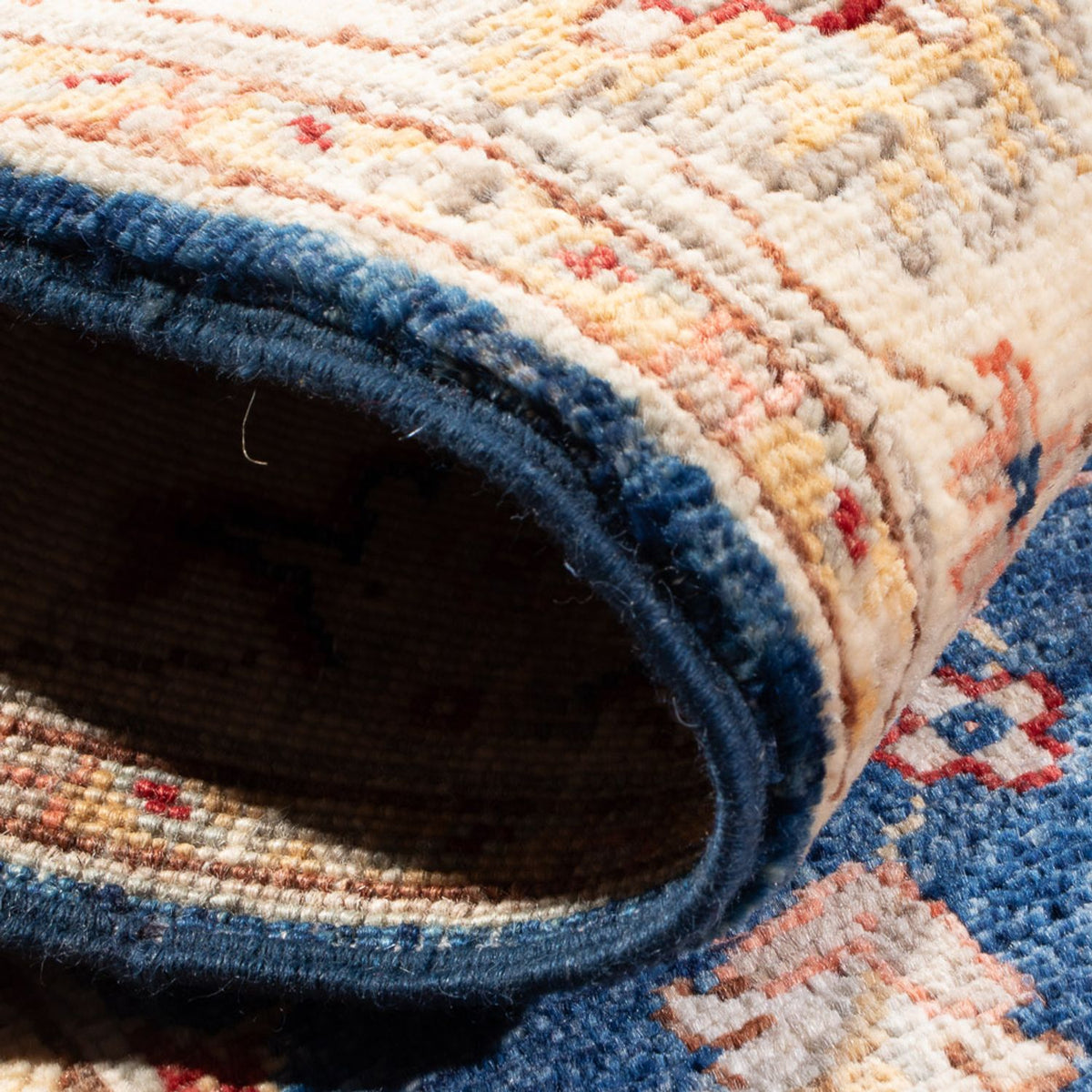 Ziegler Teppich - 128 x 78 cm - blau