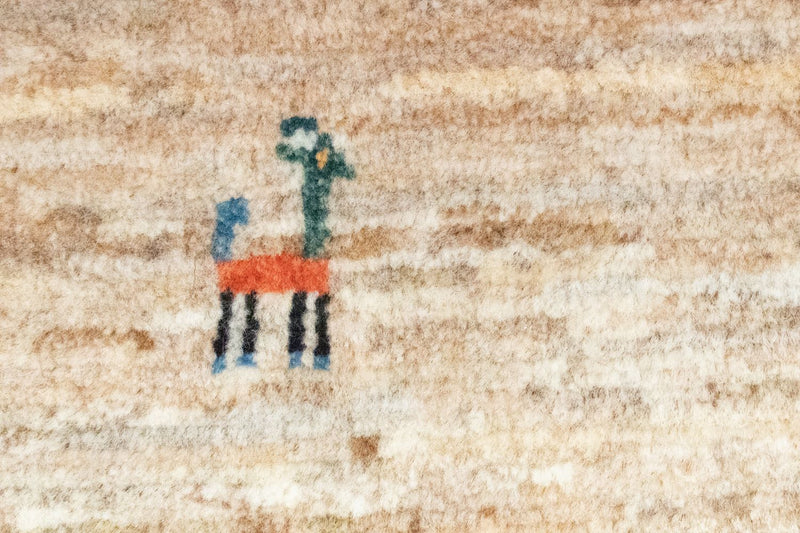Gabbeh Teppich - Perser 60 x 40 cm - beige
