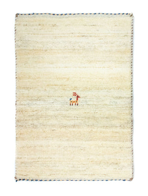 Gabbeh Teppich - Perser 60 x 40 cm - beige