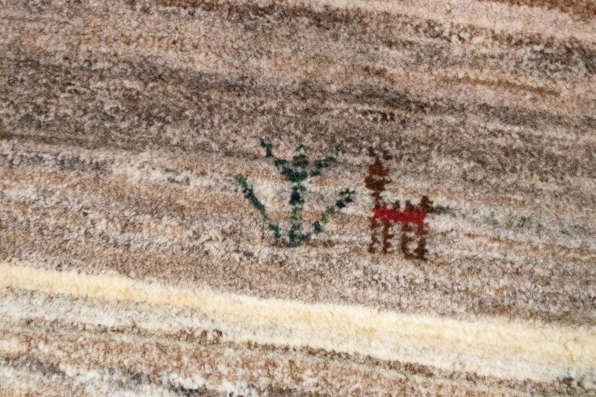 Gabbeh Teppich - Perser 60 x 40 cm - beige