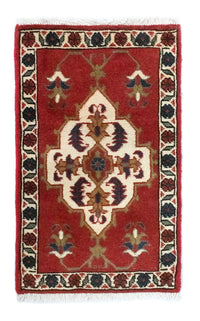 Tapis persan - Nomadic carré  - 54 x 40 cm - rouge