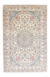 Tapis persan - Nain - Royal - 263 x 174 cm - blanc naturel