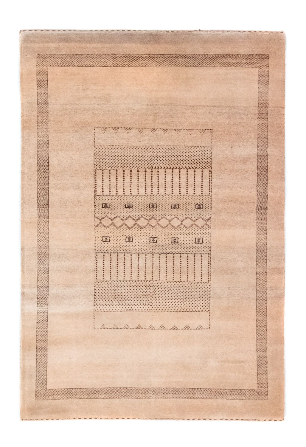 Gabbeh Teppich - Loribaft Indus 222 x 151 cm - beige