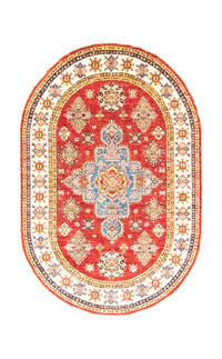 Tappeto Ziegler ovale  - 211 x 141 cm - rosso
