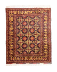 Tapis afghan - 195 x 153 cm - marron