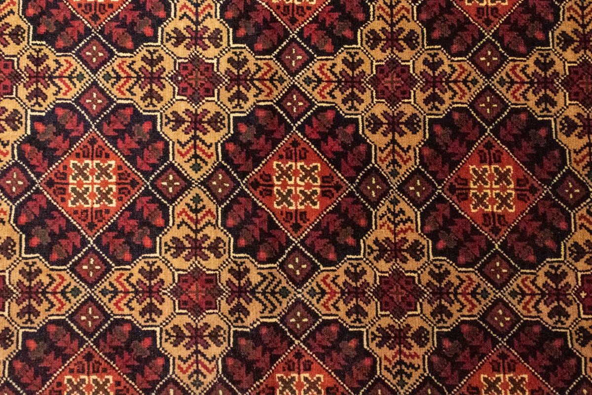 Afghan Teppich 150 x 100 cm - gelb
