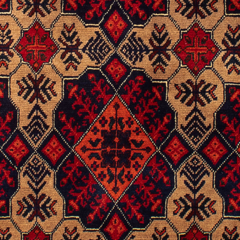 Afghan Teppich 144 x 98 cm - dunkelrot