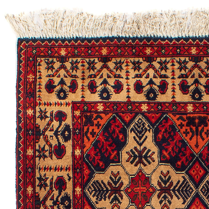 Afghan Teppich 144 x 98 cm - dunkelrot
