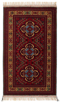 Tappeto afgano - 145 x 93 cm - rosso scuro