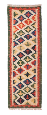 Tapis de couloir Tapis Kelim - Oriental - 192 x 62 cm - beige