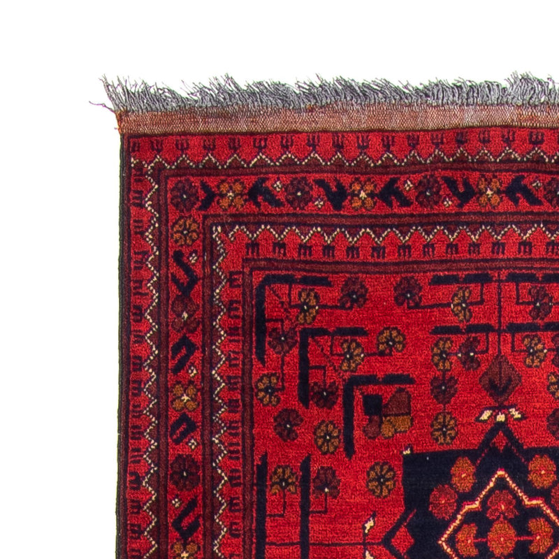 Afghan Teppich - Kunduz 298 x 79 cm - dunkelrot