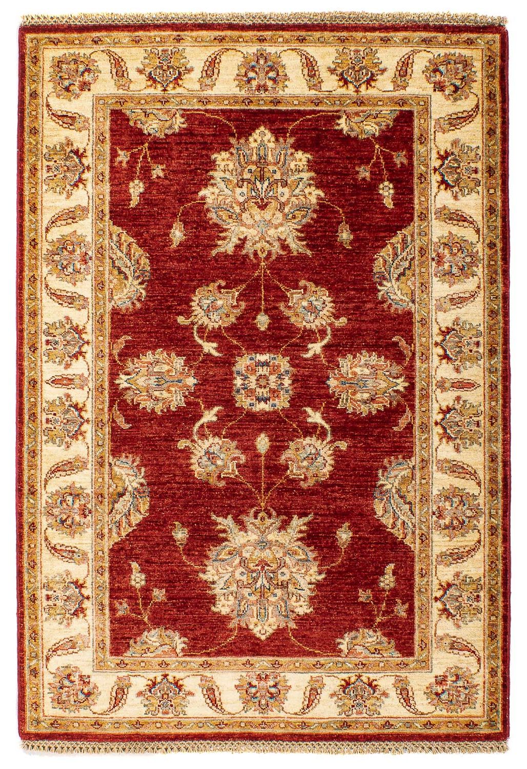 Ziegler Teppich 144 x 99 cm - dunkelrot