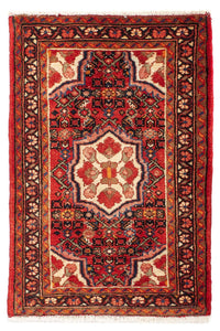 Tapis persan - Nomadic - 98 x 64 cm - rouge foncé