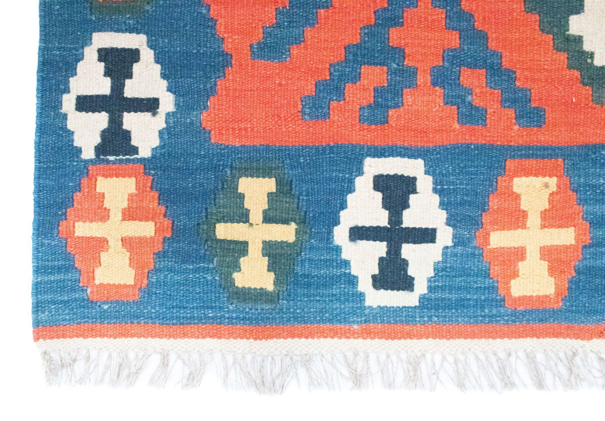 Kelim Teppich - Splash 181 x 126 cm - rot