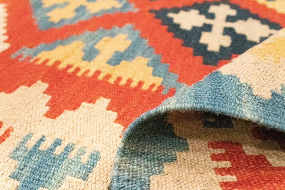 Kelim Teppich - Splash 184 x 118 cm - rot