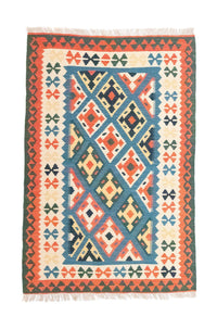 Tapis Kelim - Oriental - 153 x 100 cm - bleu