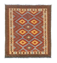 Tapis Kelim - Oriental - 161 x 107 cm - marron
