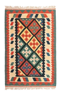 Tapis Kelim - Oriental - 123 x 82 cm - bleu