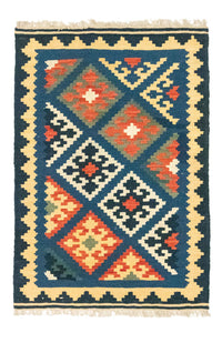 Tapis Kelim - Oriental - 125 x 85 cm - bleu