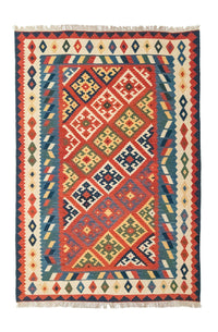 Tapis Kelim - Oriental - 254 x 170 cm - rouge