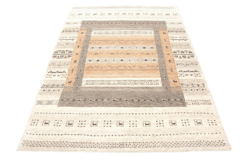 Gabbeh Teppich - Loribaft Indus - 201 x 140 cm - dunkelbeige