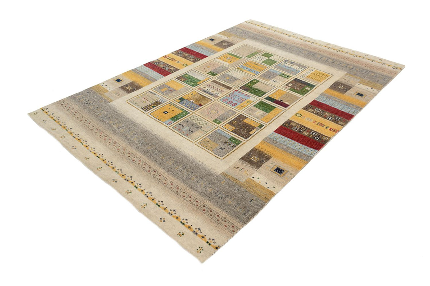 Gabbeh Teppich - Loribaft Indus - 241 x 174 cm - mehrfarbig
