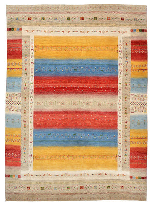 Gabbeh Teppich - Loribaft Indus - 236 x 173 cm - mehrfarbig