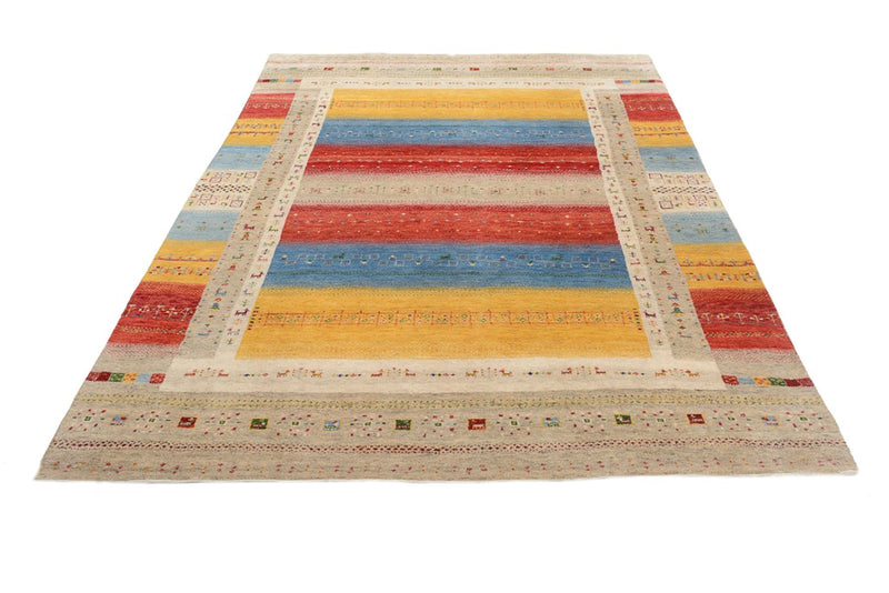Gabbeh Teppich - Loribaft Indus - 236 x 173 cm - mehrfarbig