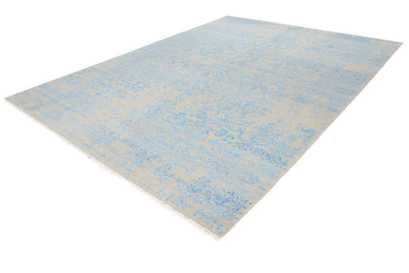 Designer Teppich - 289 x 274 cm - hellblau