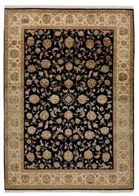 Tappeto orientale - Tabriz - 214 x 155 cm - blu scuro