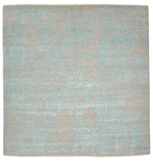 Designer Teppich quadratisch  - 249 x 249 cm - hellblau