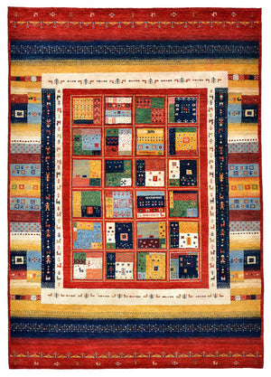 Gabbeh Teppich - Loribaft Indus - 242 x 173 cm - mehrfarbig