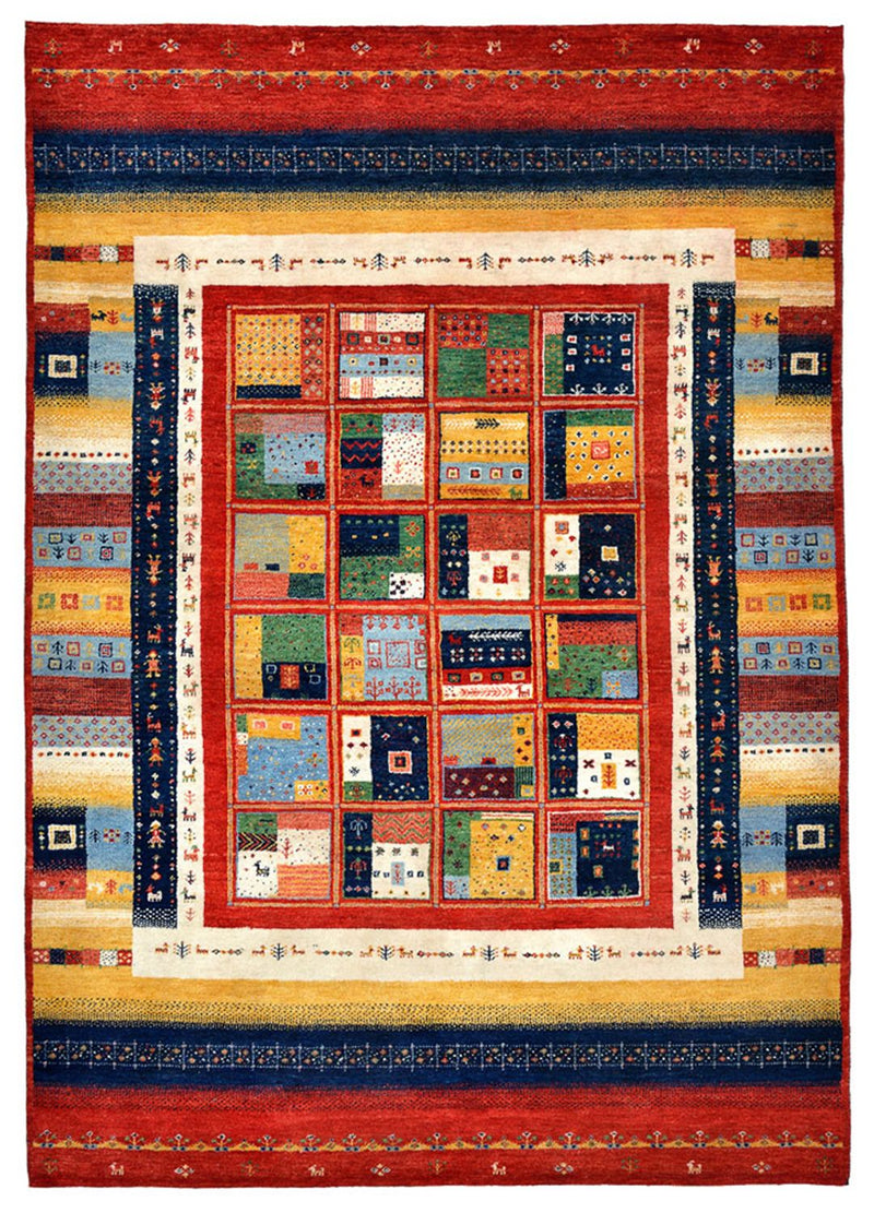 Gabbeh Teppich - Loribaft Indus - 242 x 173 cm - mehrfarbig