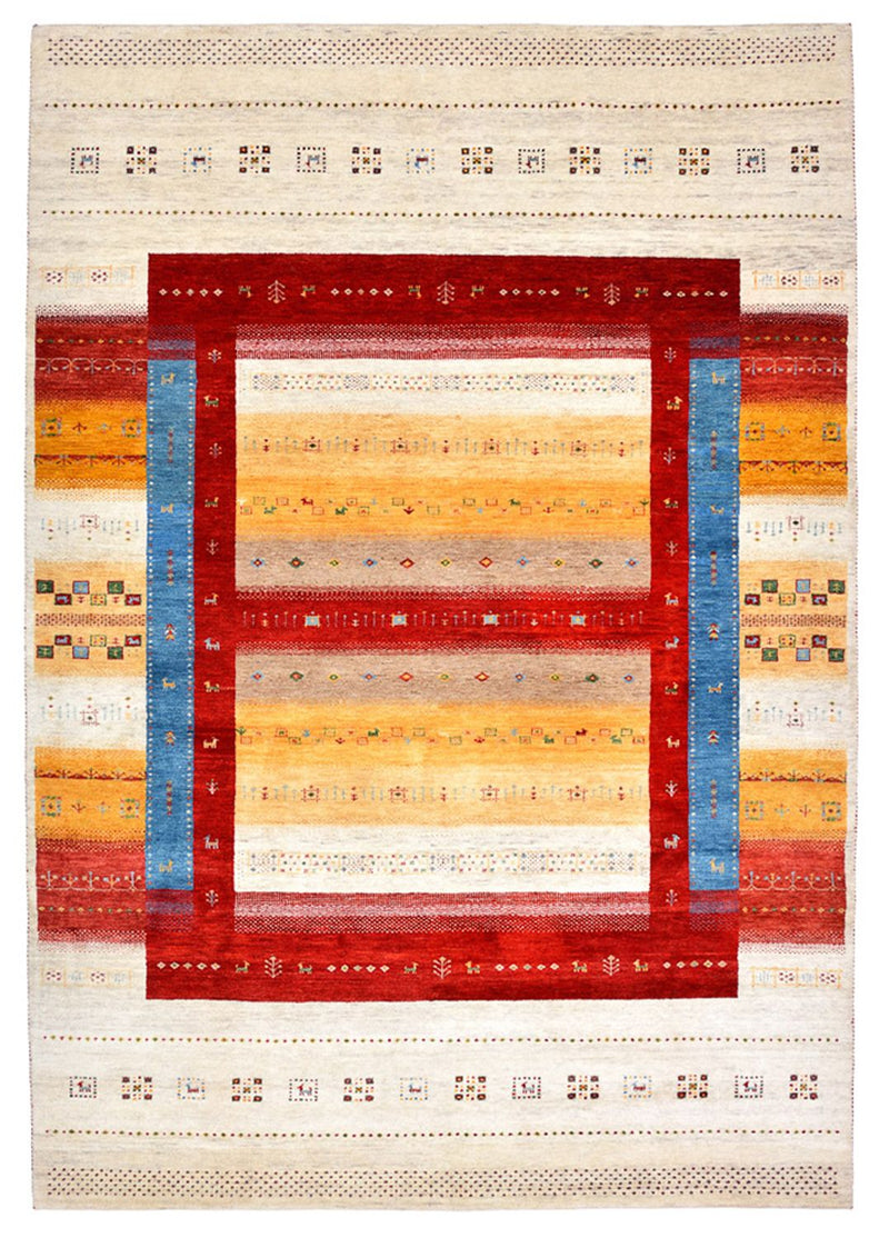 Gabbeh Teppich - Loribaft Indus - 298 x 207 cm - mehrfarbig