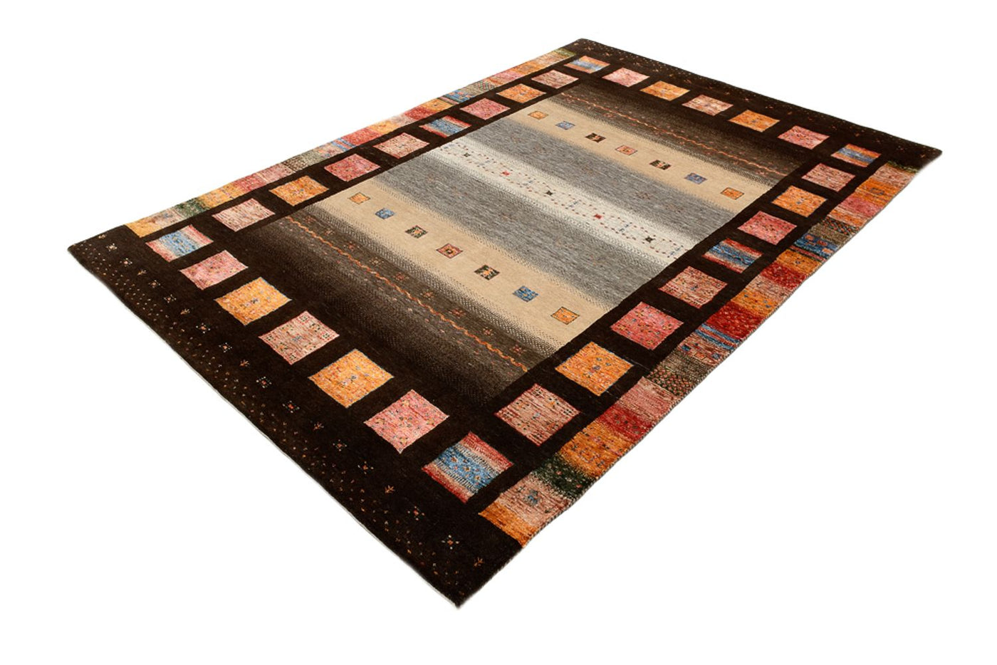 Gabbeh Teppich - Loribaft Indus - 249 x 174 cm - mehrfarbig