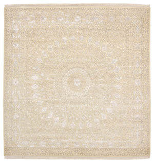 Orientteppich quadratisch  - 246 x 245 cm - dunkelbeige
