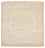 Orientteppich quadratisch  - 246 x 245 cm - dunkelbeige