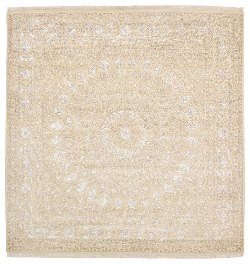 Orientteppich quadratisch  - 246 x 245 cm - dunkelbeige