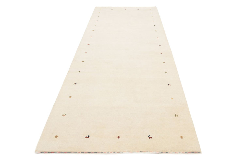 Läufer Gabbeh - Loribaft Indus - 334 x 128 cm - creme