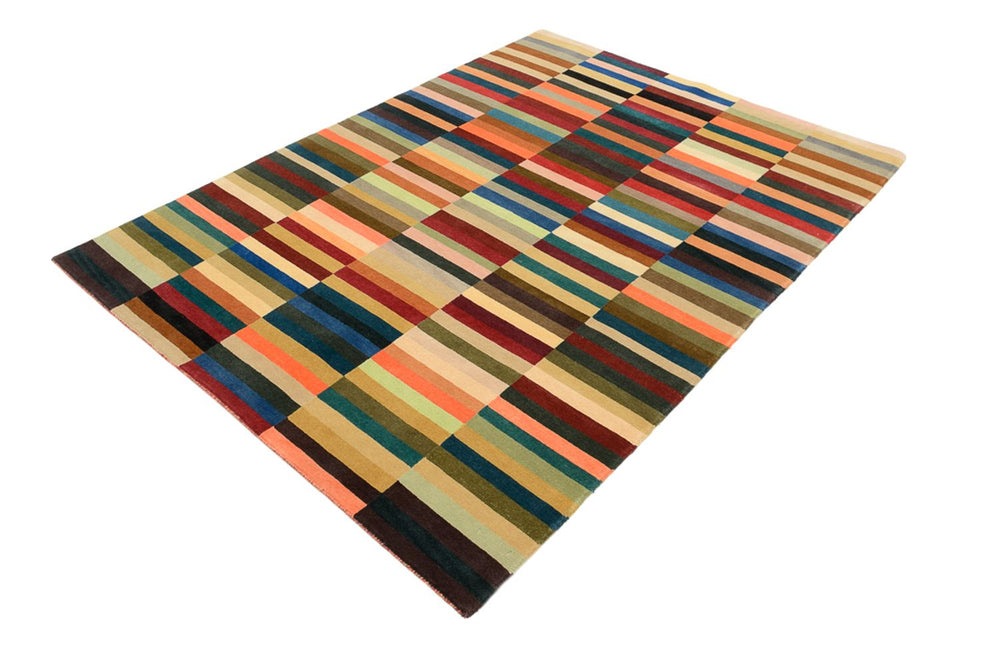 Designer Teppich - 201 x 153 cm - mehrfarbig